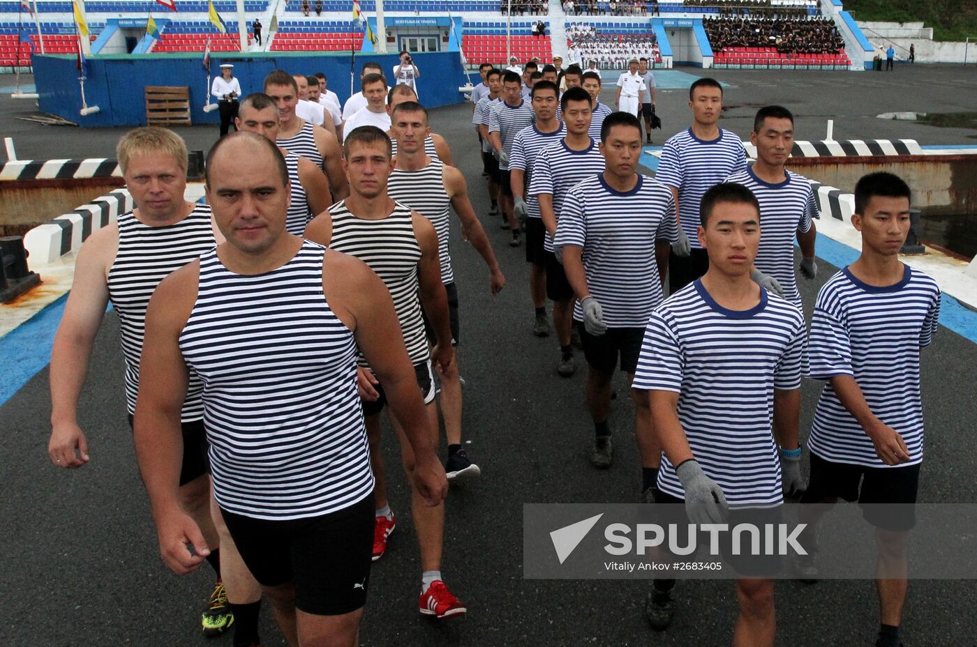 Sports events at Pacific Fleet's aquatic sports station in Vladivostok