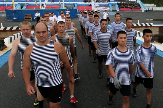 Sports events at Pacific Fleet's aquatic sports station in Vladivostok