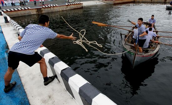Sports events at Pacific Fleet's aquatic sports station in Vladivostok