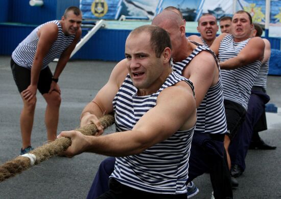 Sports events at Pacific Fleet's aquatic sports station in Vladivostok