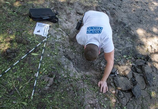 Aftermath of night shelling of Donetsk's Gorlovka by Ukrainian military