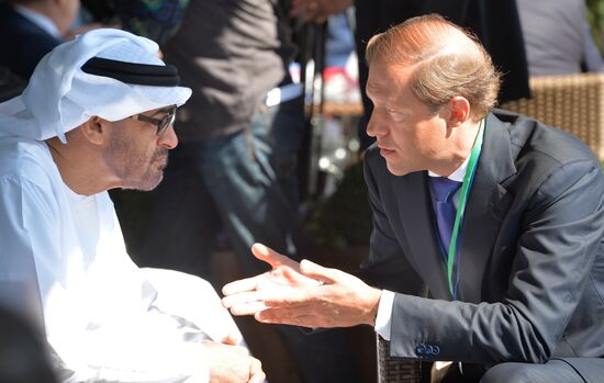 Russian President Vladimir Putin visits the International Aerospace Salon (MAKS 2015)