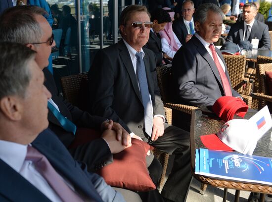 Russian President Vladimir Putin visits the International Aerospace Salon (MAKS 2015)