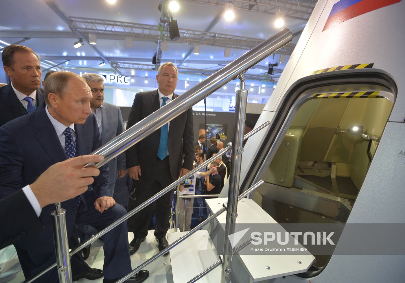 Russian President Vladimir Putin visits the Maks-2015 International Aerospace Salon