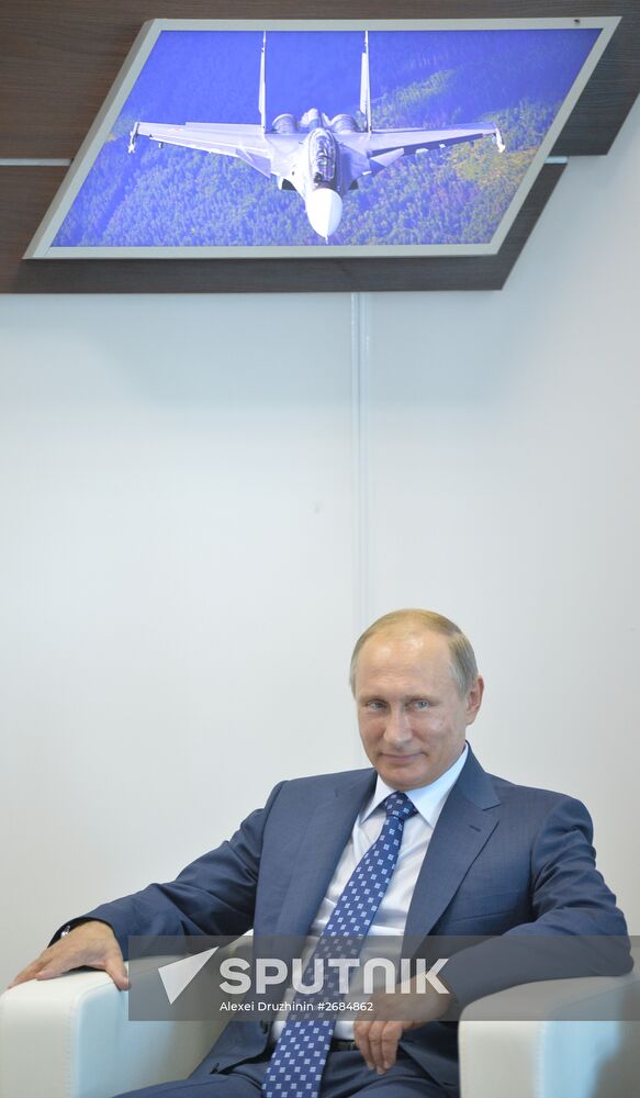 President Vladimir Putin visits Maks-2015 International Aviation and Space Salon