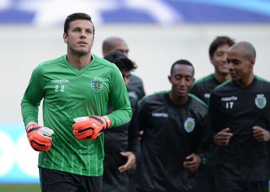 UEFA Champions League. FC Sporting holds training session