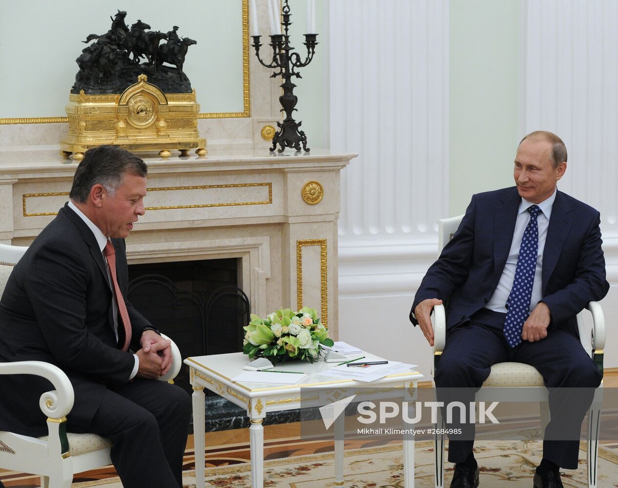 President Vladimir Putin meets with King Abdullah II of Jordan