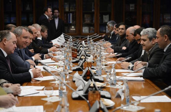 Deputy Prime Minister Dmitry Rogozin at talks with Iranian Vice President Sorena Sattari