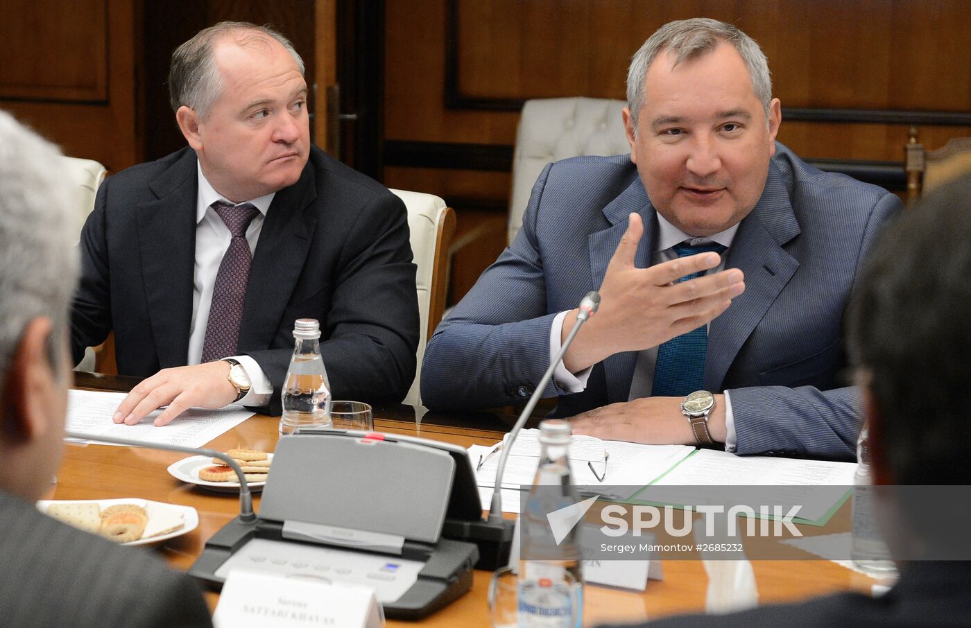Deputy Prime Minister Dmitry Rogozin at talks with Iranian Vice President Sorena Sattari