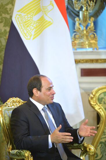 President Vladimir Putin meets with President of Egypt Abdel Fattah el-Sisi