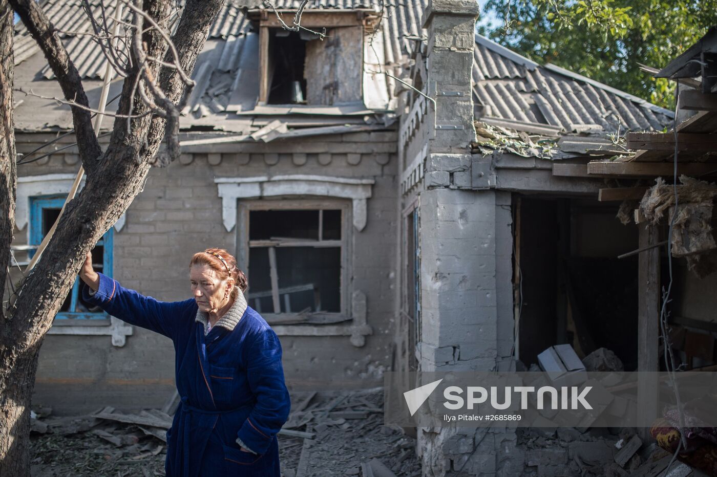 Aftermath of Oleksandrivka shelling, Donetsk Region