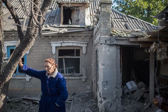 Aftermath of Oleksandrivka shelling, Donetsk Region