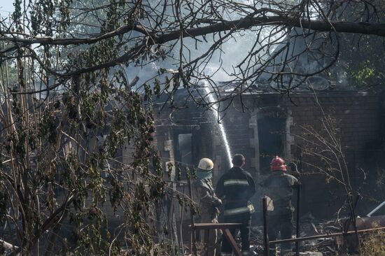 Aftermath of Oleksandrivka shelling, Donetsk Region