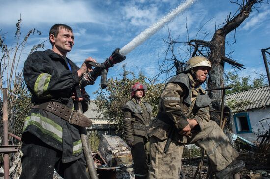 Aftermath of Oleksandrivka shelling, Donetsk Region