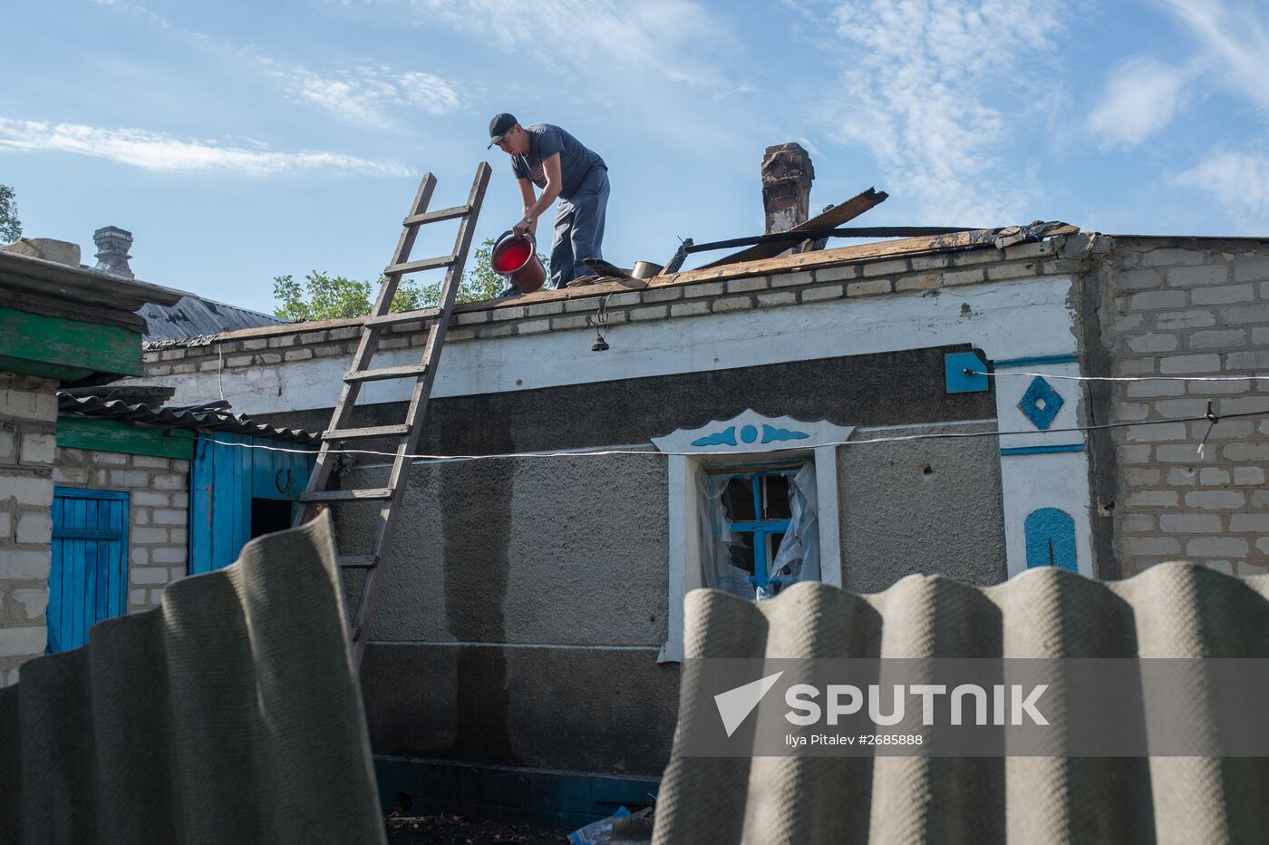 Aftermath of Oleksandrivka shelling, Donetsk Region