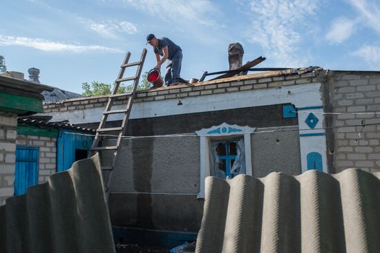 Aftermath of Oleksandrivka shelling, Donetsk Region