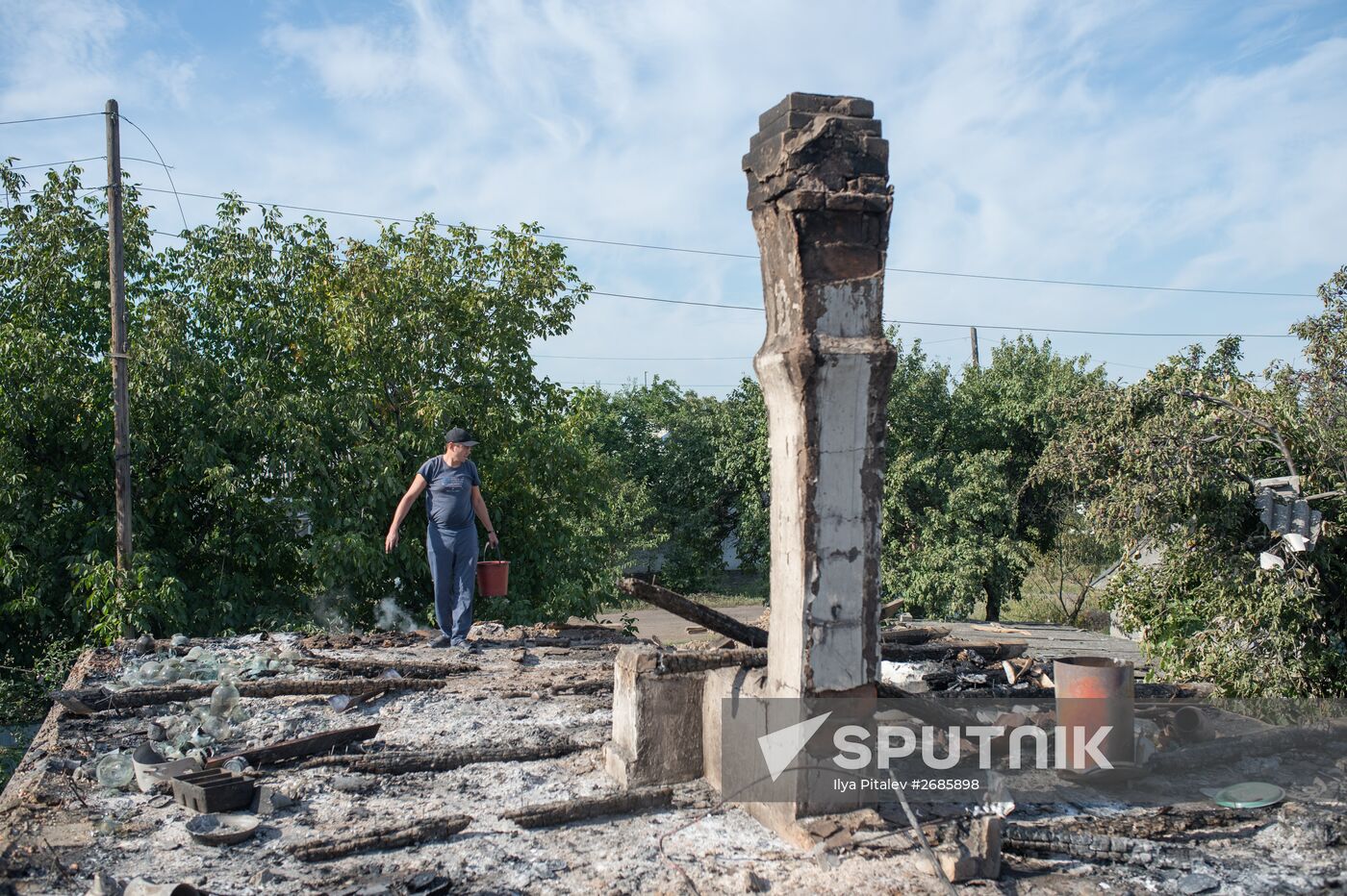 Aftermath of Oleksandrivka shelling, Donetsk Region