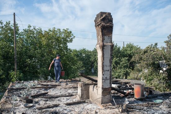 Aftermath of Oleksandrivka shelling, Donetsk Region