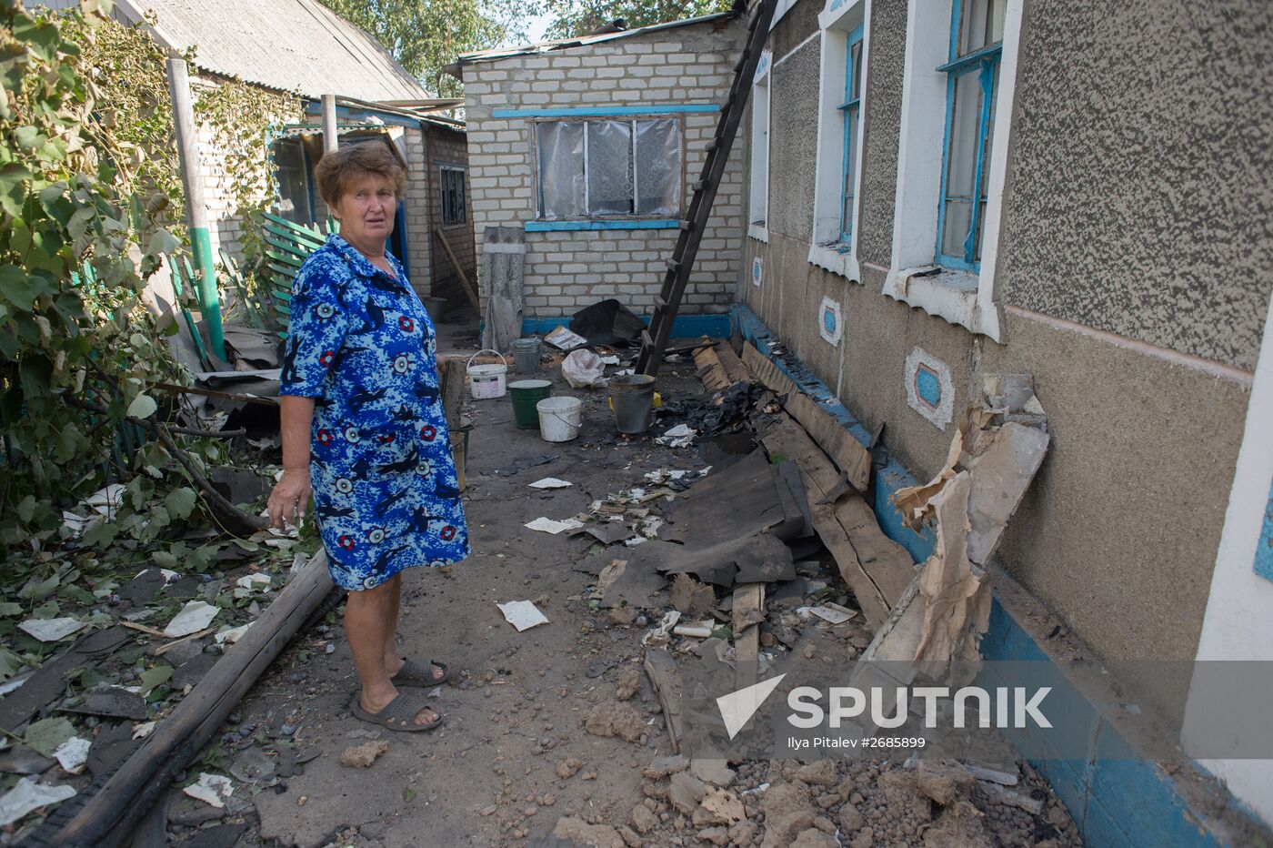 Aftermath of Oleksandrivka shelling, Donetsk Region