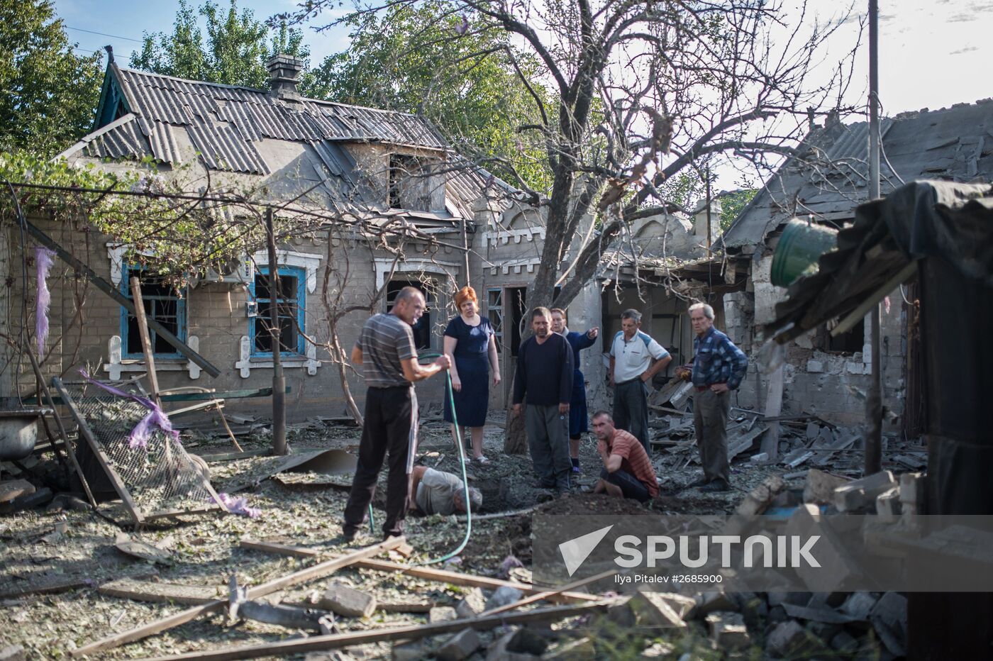 Aftermath of Oleksandrivka shelling, Donetsk Region