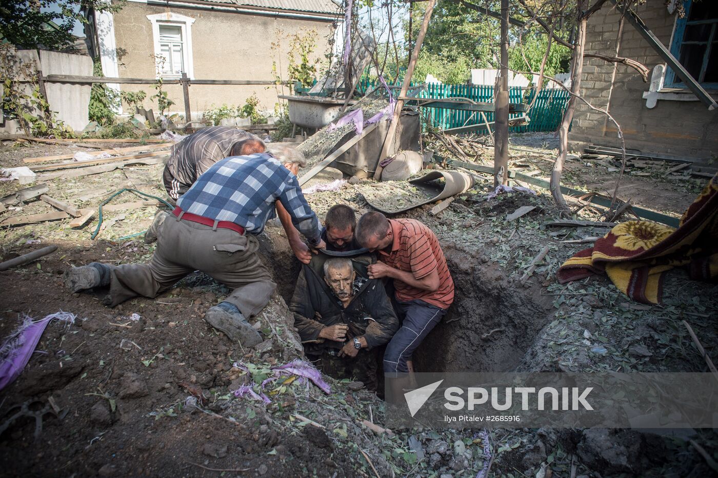 Aftermath of Oleksandrivka shelling, Donetsk Region