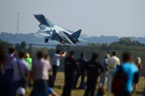 International Aerospace Salon (MAKS 2015) near Moscow. Day Three