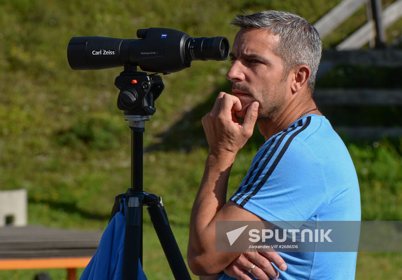 Biathlon. Russian national team's training session