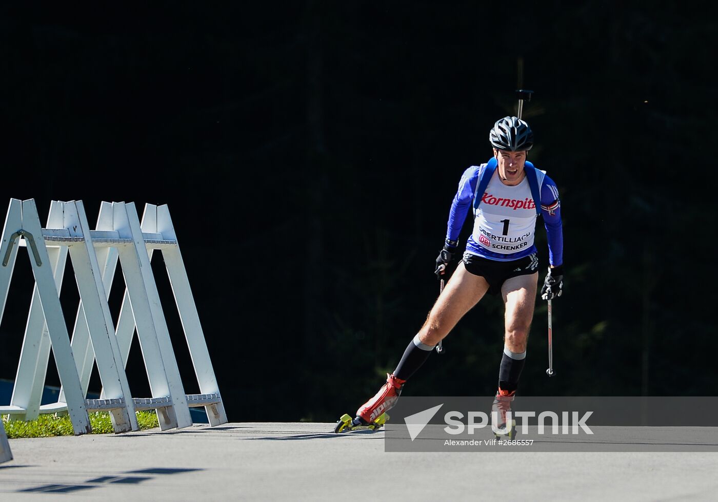 Biathlon. Training session of the Russian men's national team