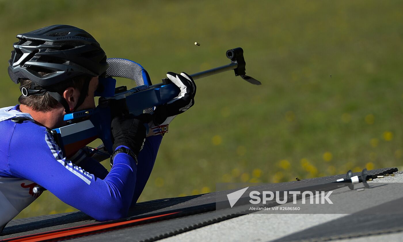 Biathlon. Russian national team's training session