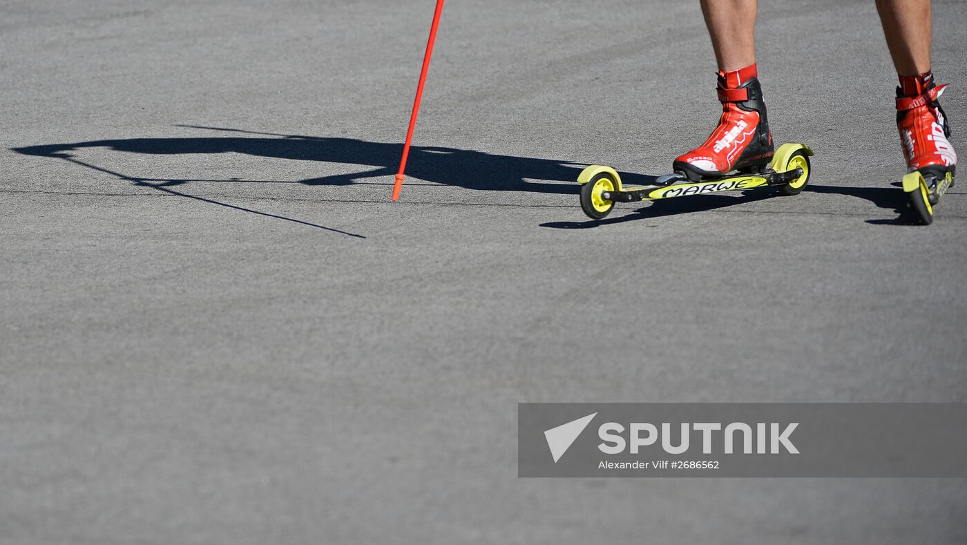 Biathlon. Training session of the Russian men's national team