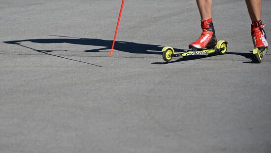 Biathlon. Training session of the Russian men's national team