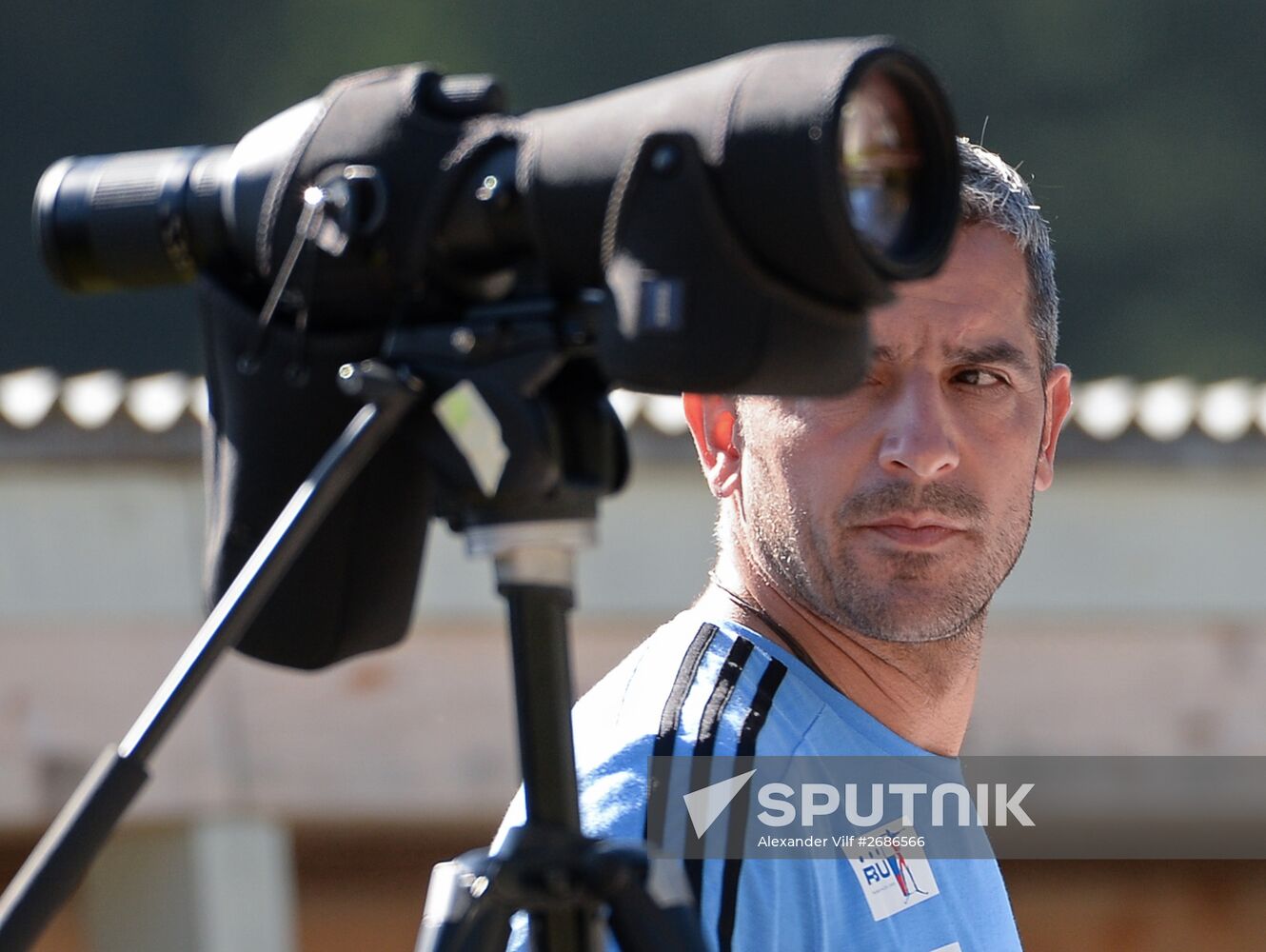 Biathlon. Training session of the Russian men's national team