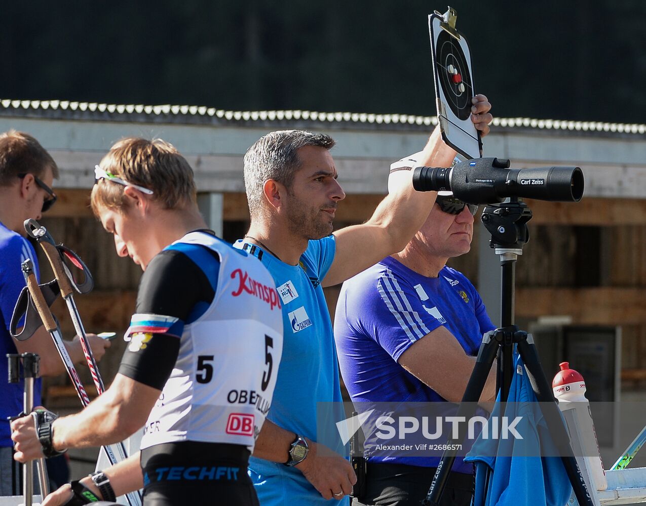Biathlon. Russian national team's training session