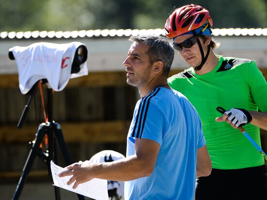 Biathlon. Training session of the Russian men's national team
