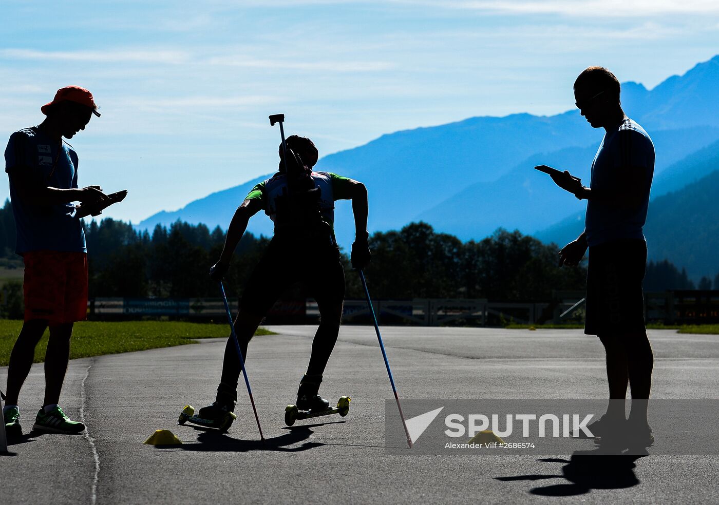 Biathlon. Russian national team's training session