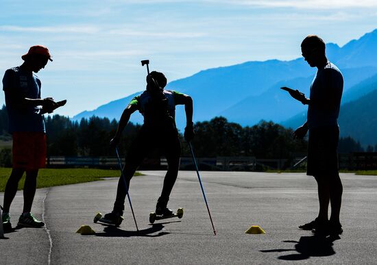 Biathlon. Russian national team's training session