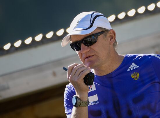 Biathlon. Training session of the Russian men's national team