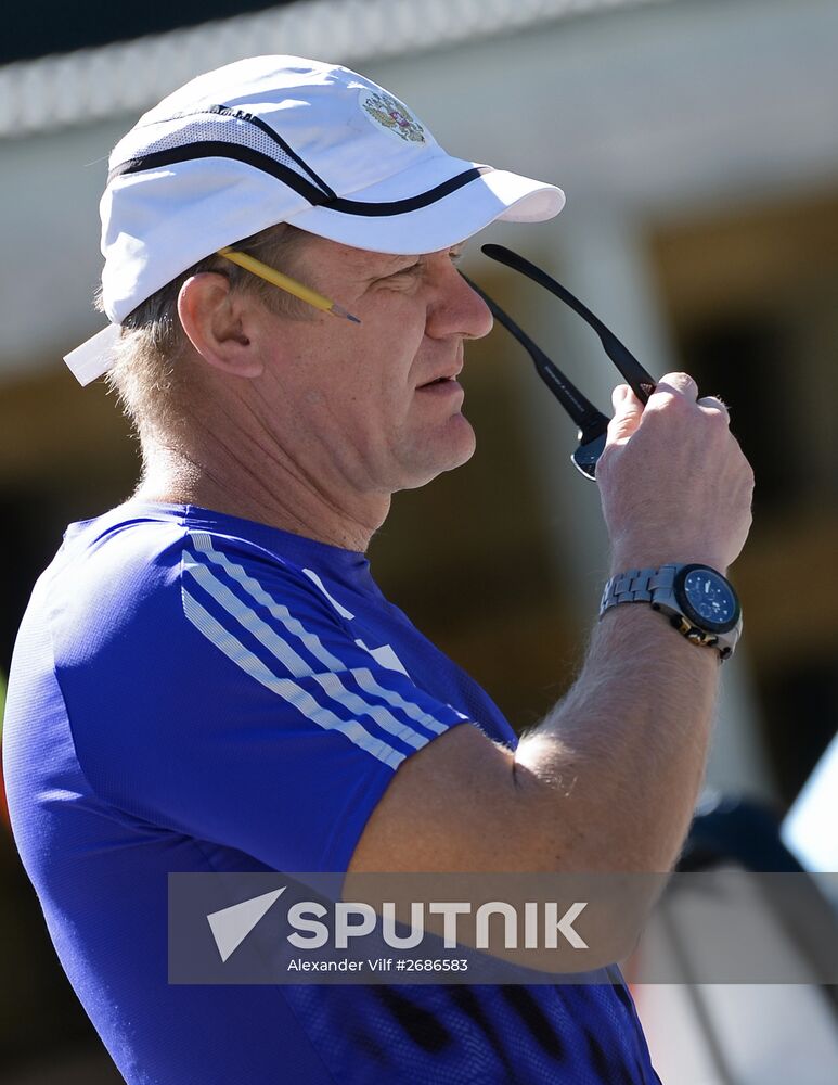 Biathlon. Training session of the Russian men's national team