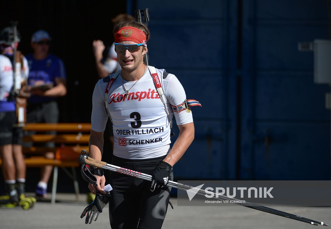 Biathlon. Training session of the Russian men's national team