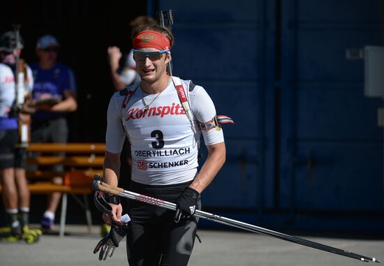 Biathlon. Training session of the Russian men's national team