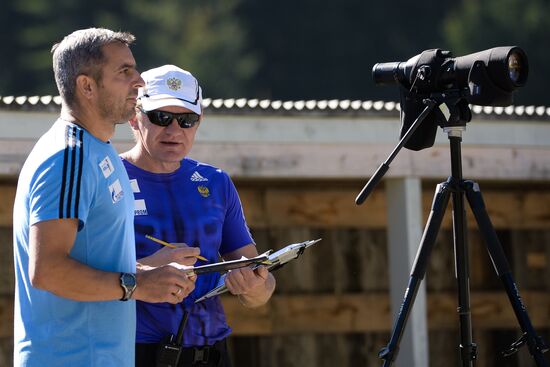 Biathlon. Training session of the Russian men's national team