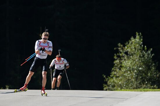 Biathlon. Russian national team's training session