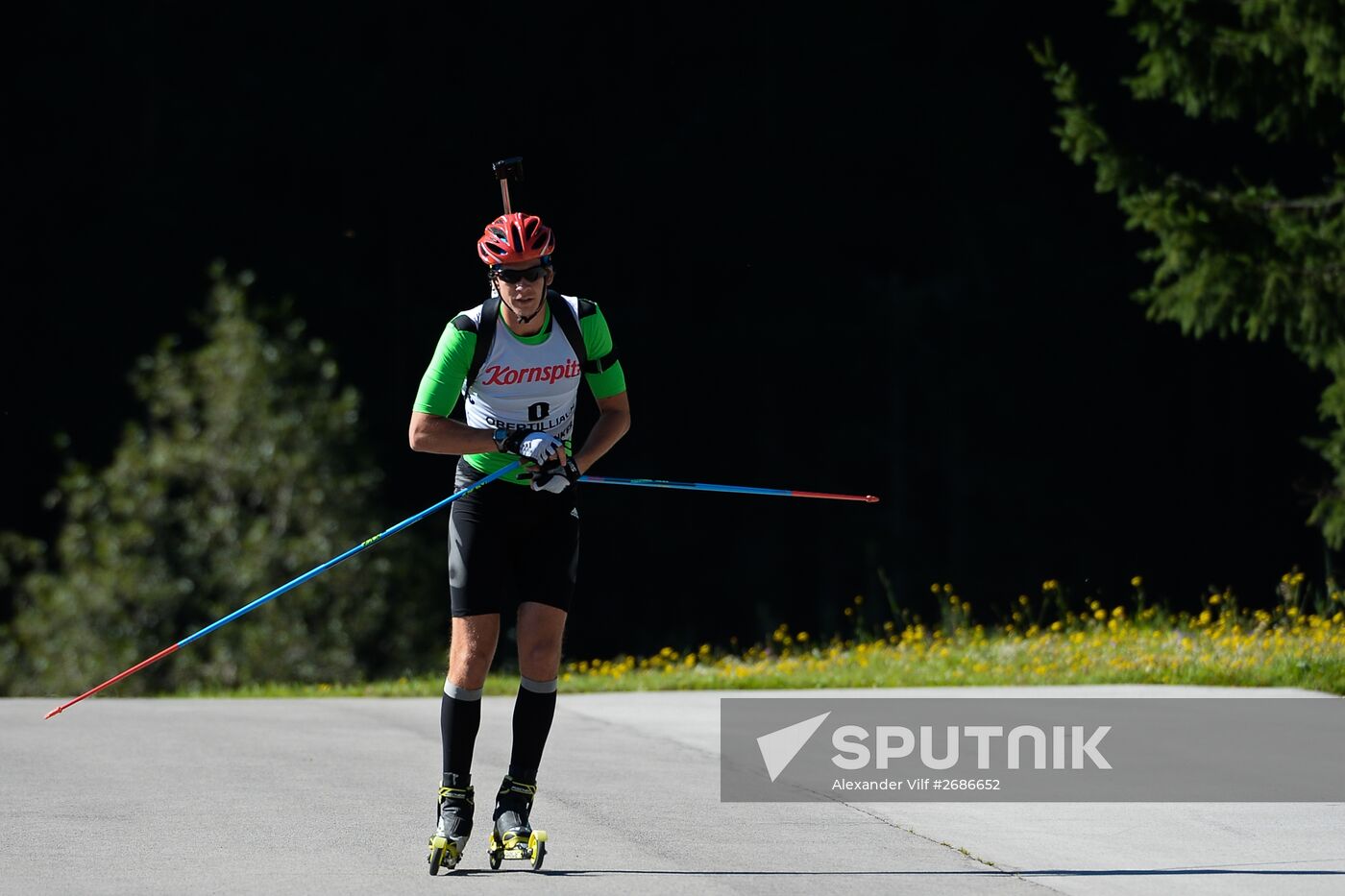 Biathlon. Training session of the Russian men's national team