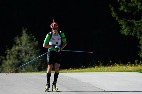 Biathlon. Training session of the Russian men's national team
