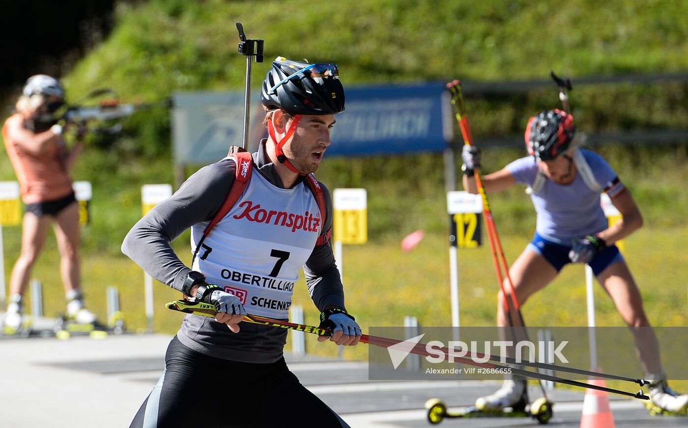 Biathlon. Training session of the Russian men's national team