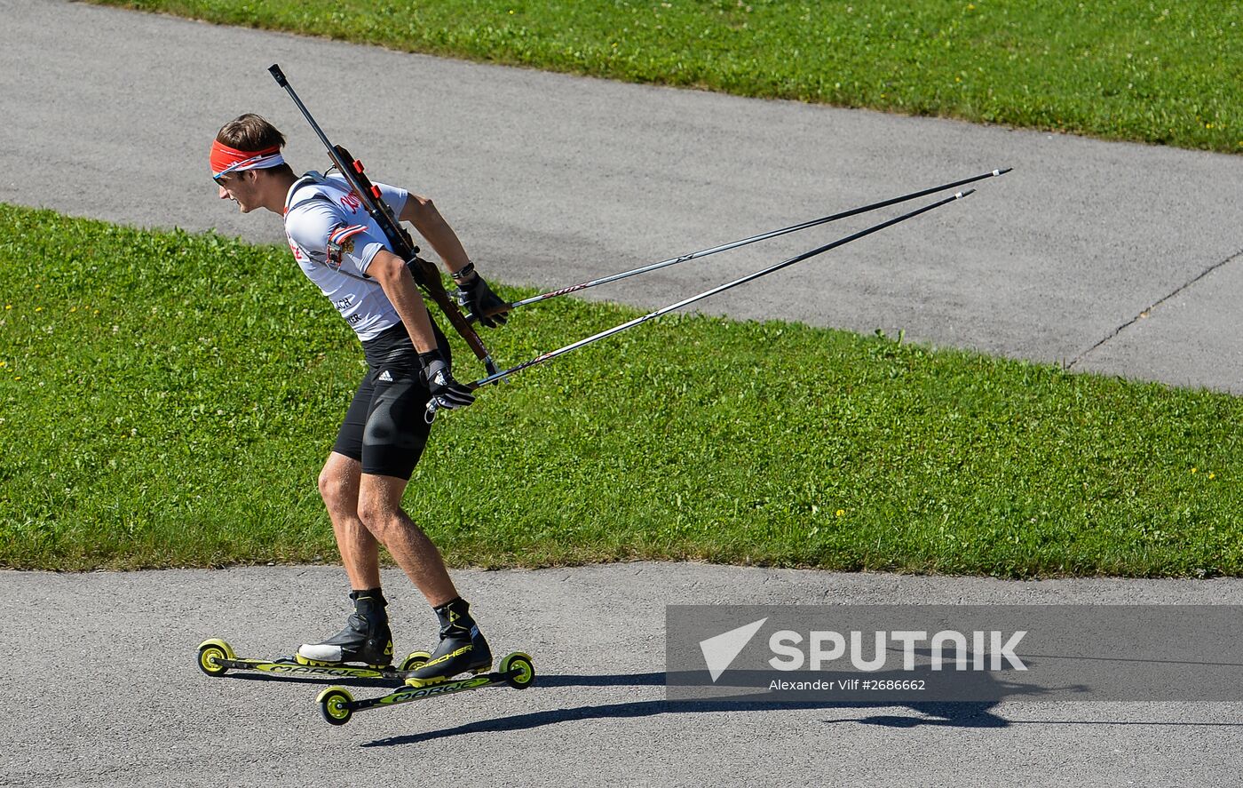 Biathlon. Russian national team's training session