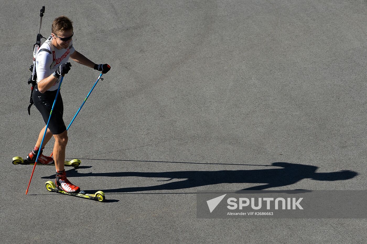 Biathlon. Russian national team's training session
