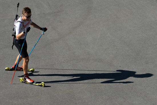 Biathlon. Russian national team's training session
