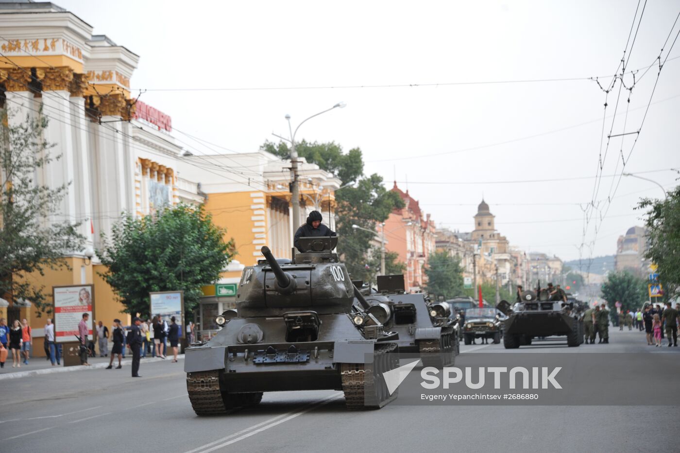Parade marking 70th anniversary of the end of WWII is rehearsed in Chita