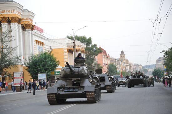 Parade marking 70th anniversary of the end of WWII is rehearsed in Chita